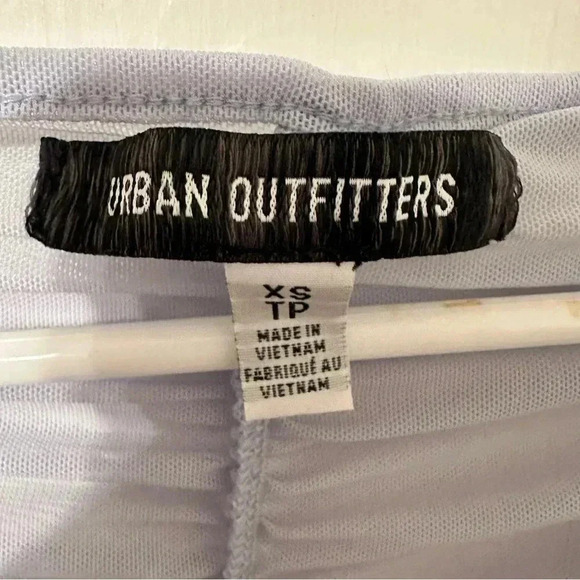 Urban Outfitters Sheer Ruched Long Sleeve Top - Light Blue - Picture 3 of 3